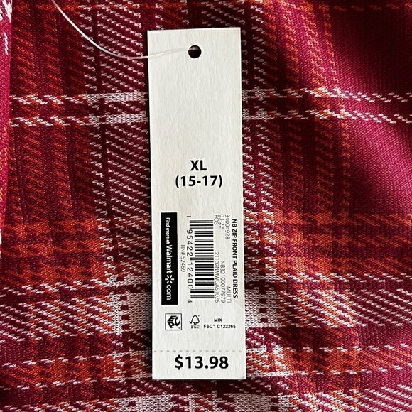 NWT No Boundaries Spaghetti Strap Front Zipper Swing Dress, Extra Large - Picture 4 of 6